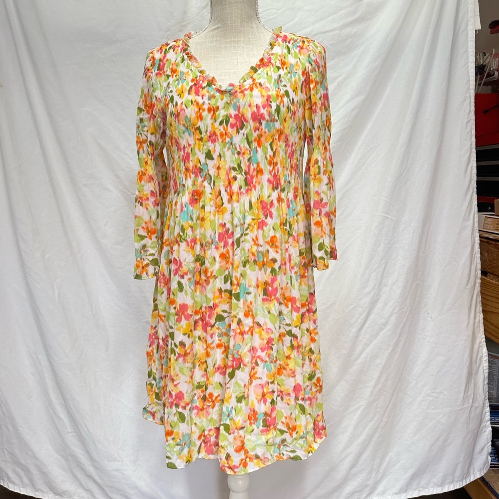 NWT Emma & Michele Multicolor Chiffon Midi Dress Size Small